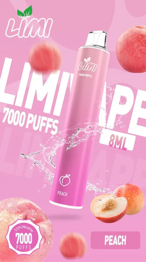 霧森坊 LIMI 7000 PUFFS 一次性拋棄式 冰心蜜桃 572x1024